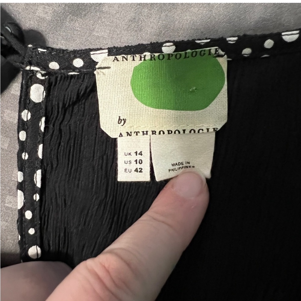 Anthropologie black one piece jump suit romper tie belt size 10 - Picture 5 of 10